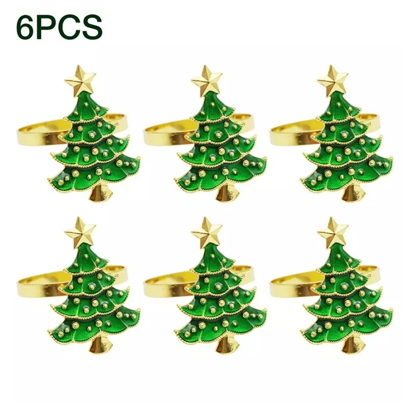 Promotion! 6Pcs Exquisite Christmas Tree Napkin Ring Decorative Napkin Holder Buckle Retro Rhinestone Craft for Christmas Decor
Promotion! 6Pcs Exquisite Christmas Tree Napkin Ring Decorative Napkin Holder Buckle Retro Rhinestone Craft for Christmas Decor