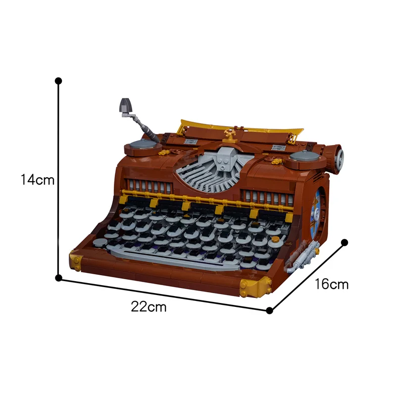 BZB MOC 14237 Printing TypeWriter Keyboard Model Wireless Punk Typewriter Building Block Model Diy Children's Birthday Gifts
BZB MOC 14237 Printing TypeWriter Keyboard Model Wireless Punk Typewriter Building Block Model Diy Children's Birthday Gifts