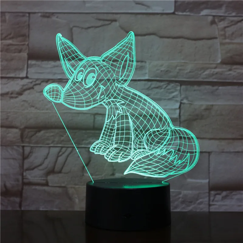 7 Color Change Novelty Decor 3D Vision Night Light Fox Modeling Desk Lamp Cartoon Lamparas Bedroom Sleep Lighting For Child Gift
7 Color Change Novelty Decor 3D Vision Night Light Fox Modeling Desk Lamp Cartoon Lamparas Bedroom Sleep Lighting For Child Gift