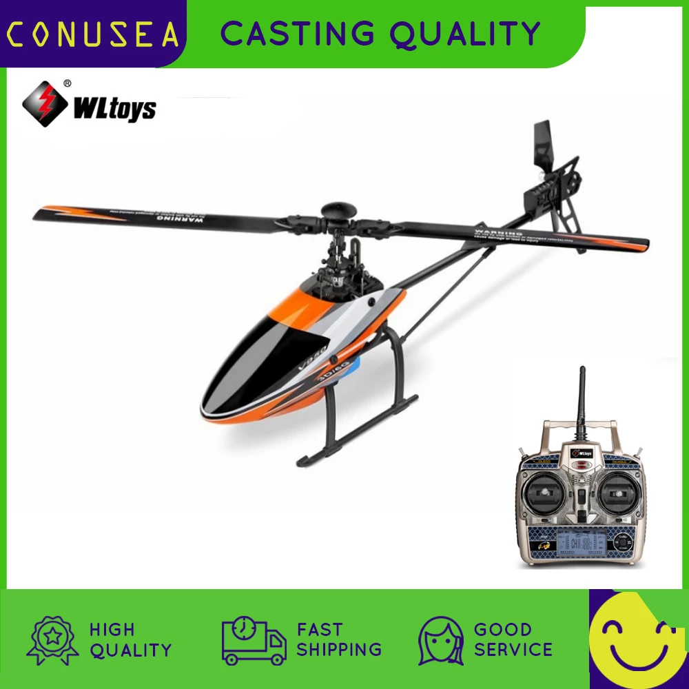 WLtoys V950 RC Helicopter 2.4G 6CH 3D6G System Brushless Motor Flybarless RC Airplane aircraft RTF Remote Control Toys for boys
WLtoys V950 RC Helicopter 2.4G 6CH 3D6G System Brushless Motor Flybarless RC Airplane aircraft RTF Remote Control Toys for boys