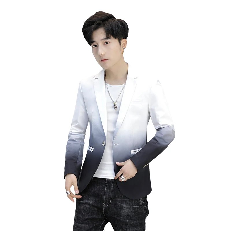 HOO 2020 Spring Men's New Gradient Suit Youth Slim Fit Handsome Single Button blazer
HOO 2020 Spring Men's New Gradient Suit Youth Slim Fit Handsome Single Button blazer