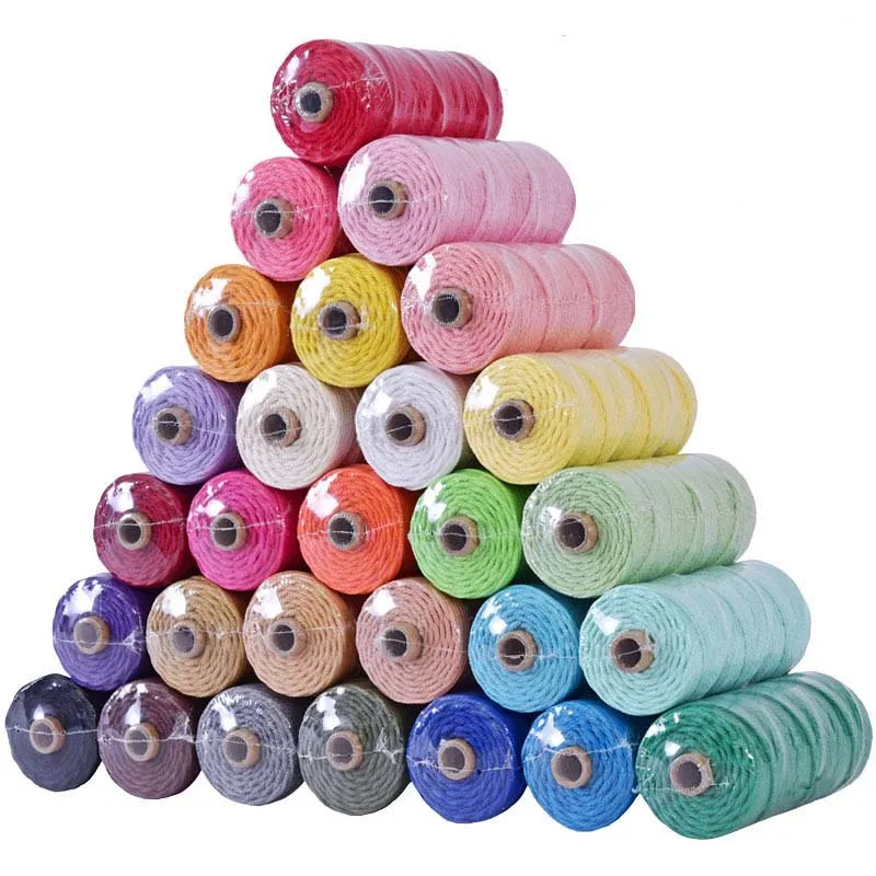 3mm 100% Cotton Cord Handmade Rope Twisted Macrame Thread String DIY Home Wedding Decoration Supply Plastic Film packaging 100m
3mm 100% Cotton Cord Handmade Rope Twisted Macrame Thread String DIY Home Wedding Decoration Supply Plastic Film packaging 100m