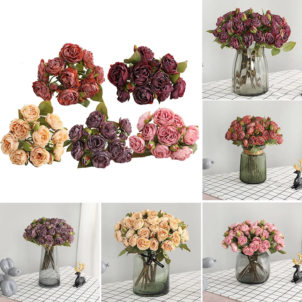 1 Bouquet Artificial Rose Flower 12 Heads Artificial Silk Flowers Bunch Rose Bouquet Wedding Home Party Decor
1 Bouquet Artificial Rose Flower 12 Heads Artificial Silk Flowers Bunch Rose Bouquet Wedding Home Party Decor