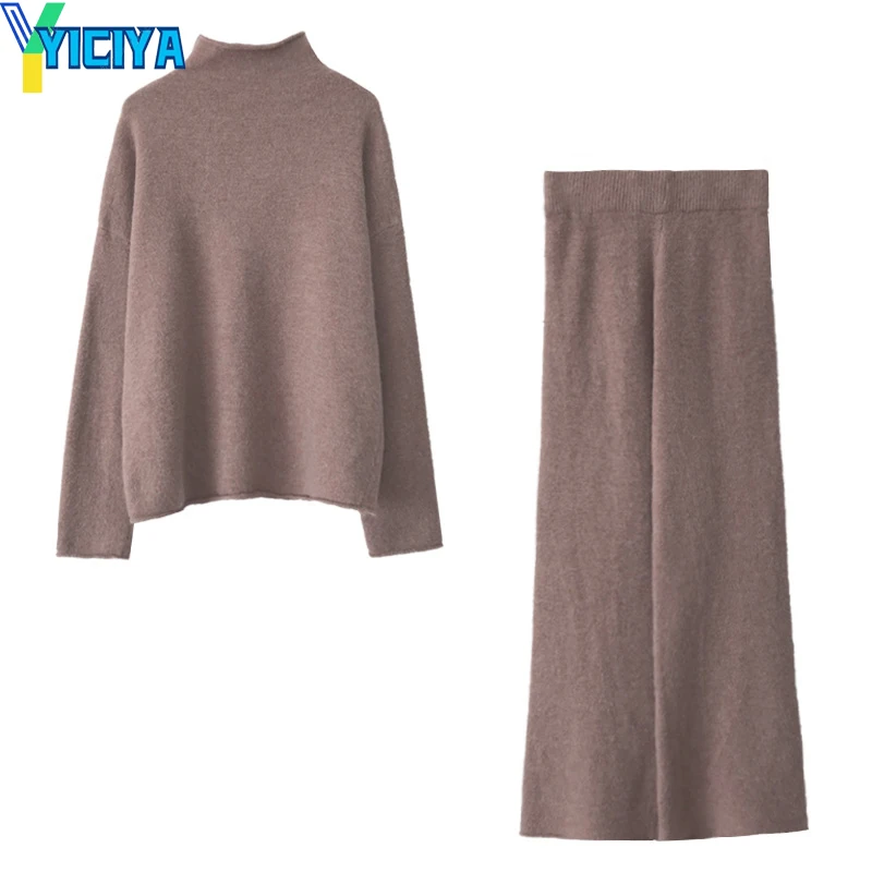YICIYA knitted suit tracksuit women winter 2 piece set turtleneck sweater korean 2021 suit female crop top pants y2k trousers
YICIYA knitted suit tracksuit women winter 2 piece set turtleneck sweater korean 2021 suit female crop top pants y2k trousers