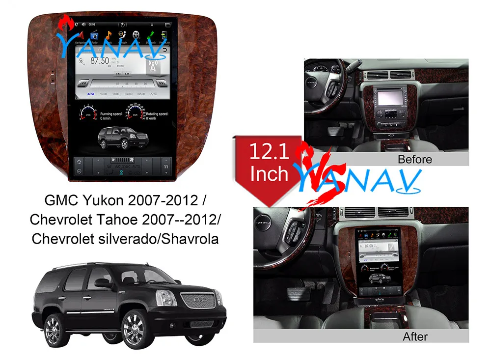 12.1 inch car GPS navigation For-GMC YUkon 2007-2012/For-chevrolet tahoe 2007-2012 /For-chevrolet silverado Radio Stereo multime
12.1 inch car GPS navigation For-GMC YUkon 2007-2012/For-chevrolet tahoe 2007-2012 /For-chevrolet silverado Radio Stereo multime