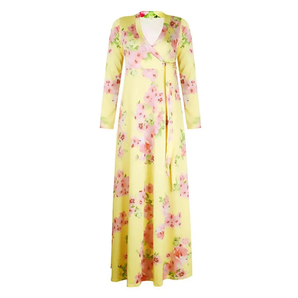 Loose Long Dress With Belt Deep V-neck Stripe Printed Maxi Dress 3/4 Sleeves V-neck Printed Maxi High Waist Wrap Floral Dress As
Loose Long Dress With Belt Deep V-neck Stripe Printed Maxi Dress 3/4 Sleeves V-neck Printed Maxi High Waist Wrap Floral Dress As