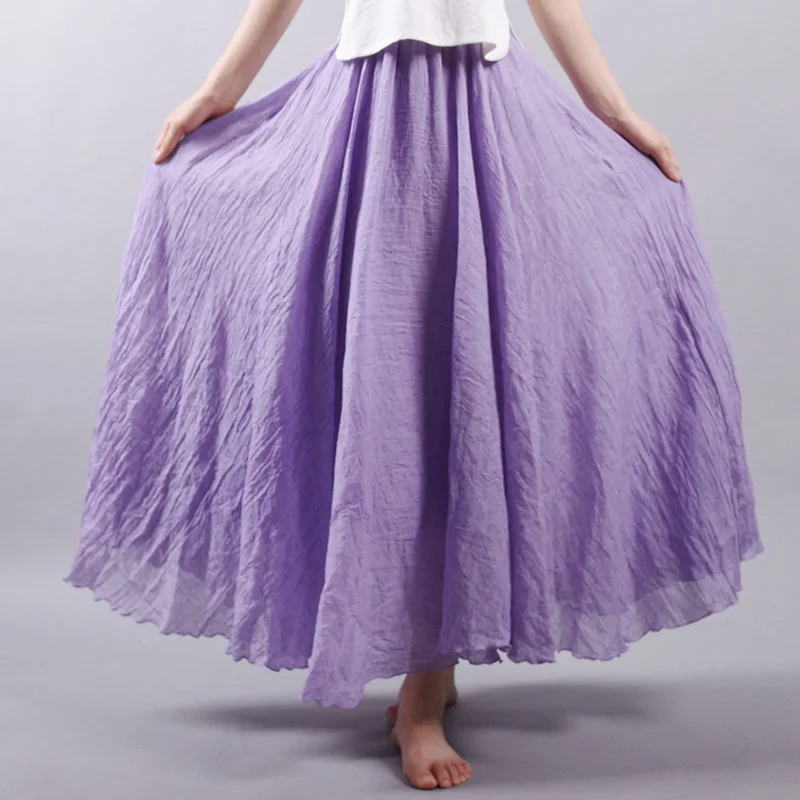 Summer Women Skirt Linen Cotton Vintage Long Skirts Elastic Waist Boho Beige Pink Maxi Skirts
Summer Women Skirt Linen Cotton Vintage Long Skirts Elastic Waist Boho Beige Pink Maxi Skirts