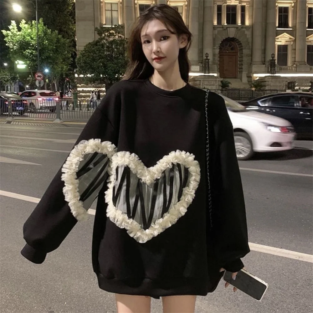 Love Print Autumn Long Sleeve Hoodie Sweet Girls Spring Casual Pullover Top Harajuku Female Loose Hoody Outwear Black Coat
Love Print Autumn Long Sleeve Hoodie Sweet Girls Spring Casual Pullover Top Harajuku Female Loose Hoody Outwear Black Coat
