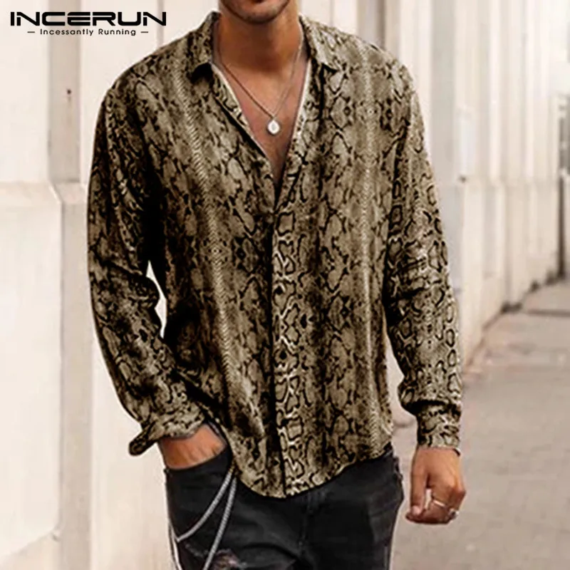 INCERUN 2021 Men Printed Shirt Long Sleeve Streetwear Lapel Button Personality Men Shirts Casual Brand High Quality Tops S-5XL
INCERUN 2021 Men Printed Shirt Long Sleeve Streetwear Lapel Button Personality Men Shirts Casual Brand High Quality Tops S-5XL