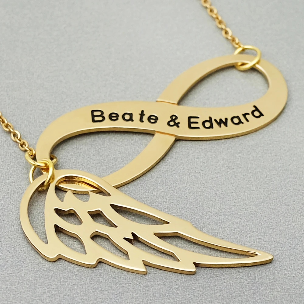 Personalized Angel Wing Necklace Infinity Necklace Custom Name Necklace Memorial Gift Jewelry Women Necklace Anniversary Gift
Personalized Angel Wing Necklace Infinity Necklace Custom Name Necklace Memorial Gift Jewelry Women Necklace Anniversary Gift