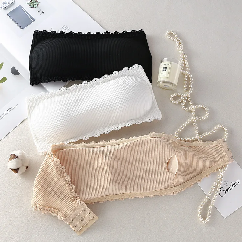 Sitonjwly Sexy Women Lace Gather Strapless Bralette Bras Wrapped Chest Underwear Femme Solid Tube Top Lingerie Crop Bra
Sitonjwly Sexy Women Lace Gather Strapless Bralette Bras Wrapped Chest Underwear Femme Solid Tube Top Lingerie Crop Bra