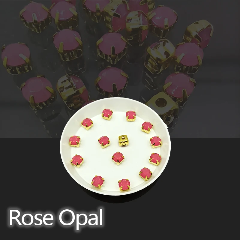 144 pcs / bag sewn on opal rhinestone metal base 10 colors applied to clothing shoes and hat decoration
144 pcs / bag sewn on opal rhinestone metal base 10 colors applied to clothing shoes and hat decoration