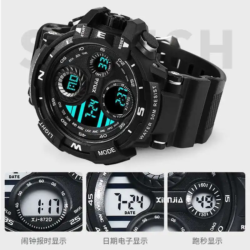 Electronic Watch Men's Korean-Style Simple Luminous Waterproof Ins Trendy Female Junior High School Student Black Technology
Electronic Watch Men's Korean-Style Simple Luminous Waterproof Ins Trendy Female Junior High School Student Black Technology