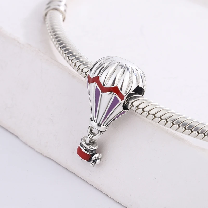 925 Sterling Silver Purple And Red Enamel Antique Silver Tone Hot Air Balloon Pendant Charm Bracelet Jewelry Making For Pandora
925 Sterling Silver Purple And Red Enamel Antique Silver Tone Hot Air Balloon Pendant Charm Bracelet Jewelry Making For Pandora