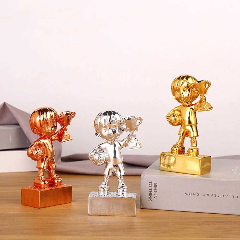 Small Soccer Award Trophy Plating Resin Reward Prizes Decoration Football Sport Awards Trophy with Base (Golden)
Small Soccer Award Trophy Plating Resin Reward Prizes Decoration Football Sport Awards Trophy with Base (Golden)