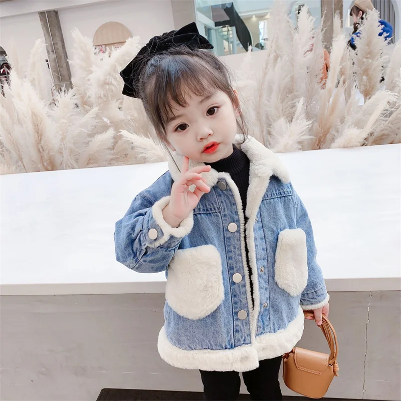 2021 Autumn Winter Children Denim Jackets Girls Coats Outdoor Student Casual Clothing Warm Plush Thicken Kids Outerwear Tops
2021 Autumn Winter Children Denim Jackets Girls Coats Outdoor Student Casual Clothing Warm Plush Thicken Kids Outerwear Tops