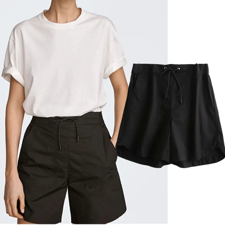 Dave&Di Summer Enlgand Vintage Cargo Balck Summer Shorts Women Elastic Casual Harem Beach Short Feminino Bermuda Short Women
Dave&Di Summer Enlgand Vintage Cargo Balck Summer Shorts Women Elastic Casual Harem Beach Short Feminino Bermuda Short Women