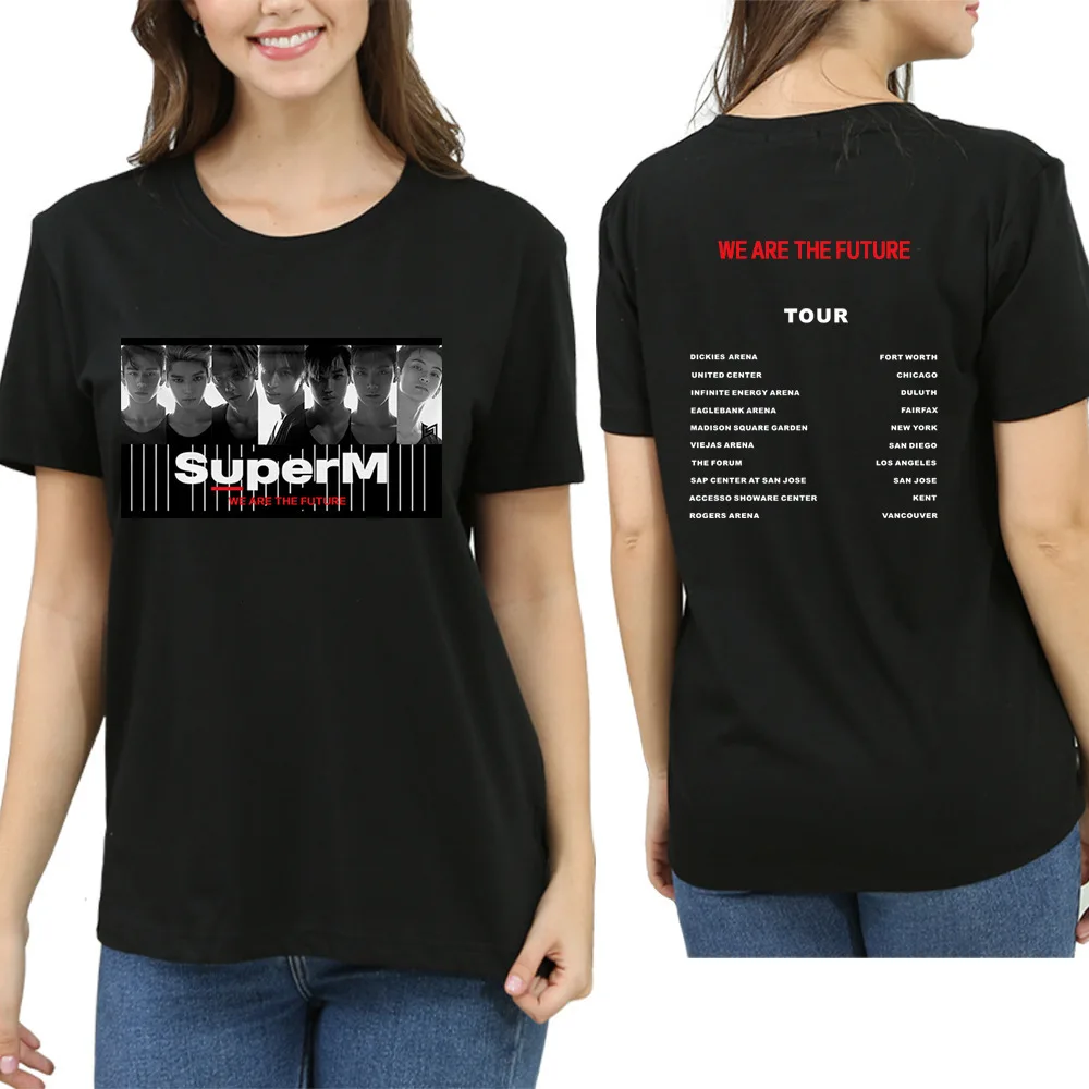 SuperM Kpop Super M Short Sleeve Tee Men/Women Print T-shirt Fund T Pity Tour Concerts Respond To Aid Poster Autograph Clothing
SuperM Kpop Super M Short Sleeve Tee Men/Women Print T-shirt Fund T Pity Tour Concerts Respond To Aid Poster Autograph Clothing