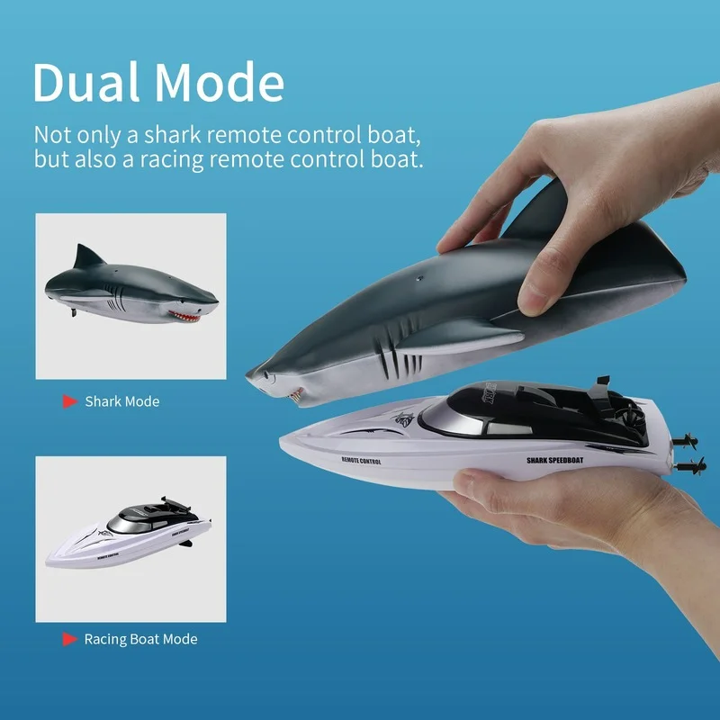 2.4g Simulation Shark Remote-control Ship High-speed Long-lasting Endurance Children's Electric Water Speedboat Boy Toy Boat
2.4g Simulation Shark Remote-control Ship High-speed Long-lasting Endurance Children's Electric Water Speedboat Boy Toy Boat
