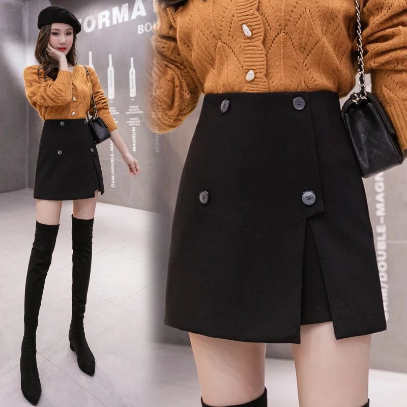 Autumn New Japanese Preppy Style Girls Double Breasted High Waist Irregular Split Mini Skirt For Women A-Line Bottom
Autumn New Japanese Preppy Style Girls Double Breasted High Waist Irregular Split Mini Skirt For Women A-Line Bottom