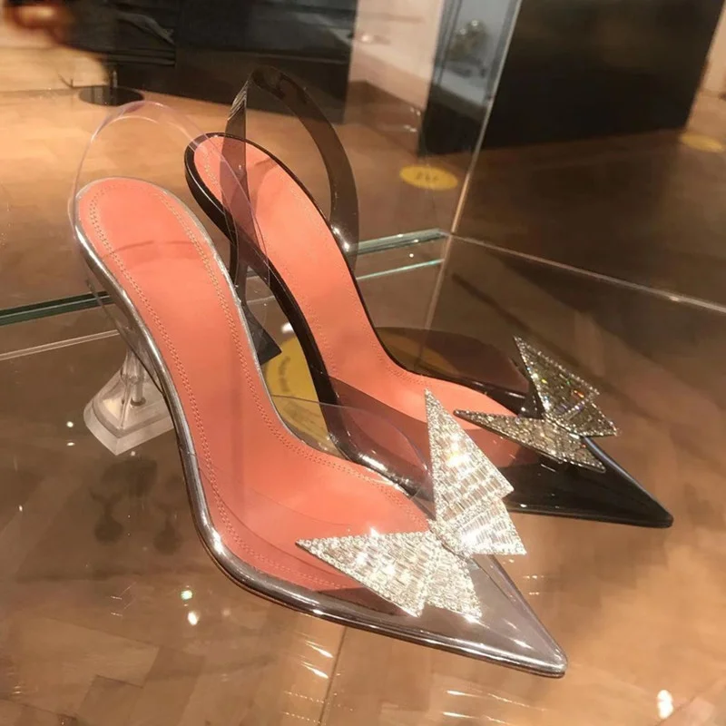 Star style Crystal Butterfly Transparent Women Pumps Jelly Office Lady Shoes Summer Slingbacks High heels Wedding Bridal Shoes
Star style Crystal Butterfly Transparent Women Pumps Jelly Office Lady Shoes Summer Slingbacks High heels Wedding Bridal Shoes