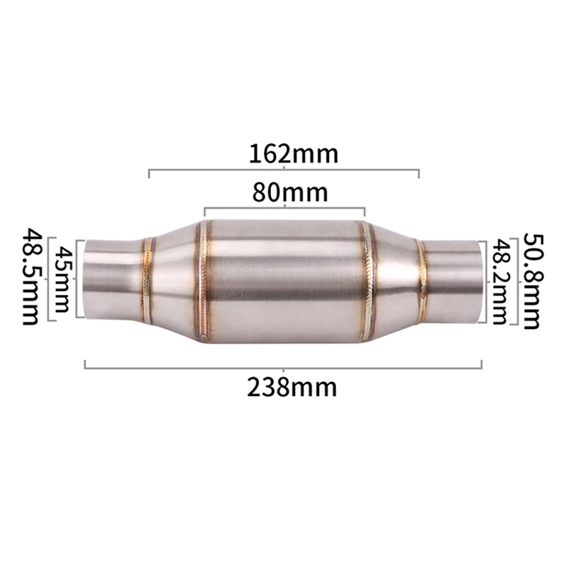 Motorcycle Exhaust Pipe 51mm Muffler Expansion Chamber Refit Exhaust Pipe Back Pressure Core Silent Catalyst Silencer DB Killer 
Motorcycle Exhaust Pipe 51mm Muffler Expansion Chamber Refit Exhaust Pipe Back Pressure Core Silent Catalyst Silencer DB Killer