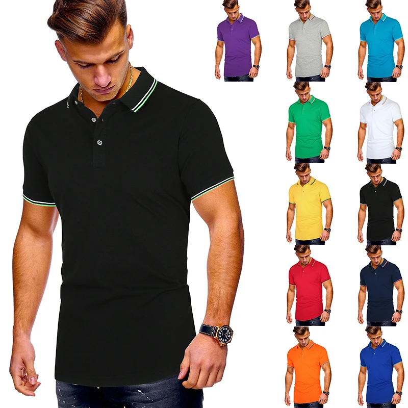 Men Polo Shirt New Monochrome Collared and Cuff Stripe Men's Casual Short-sleeved POLO Shirts
Men Polo Shirt New Monochrome Collared and Cuff Stripe Men's Casual Short-sleeved POLO Shirts