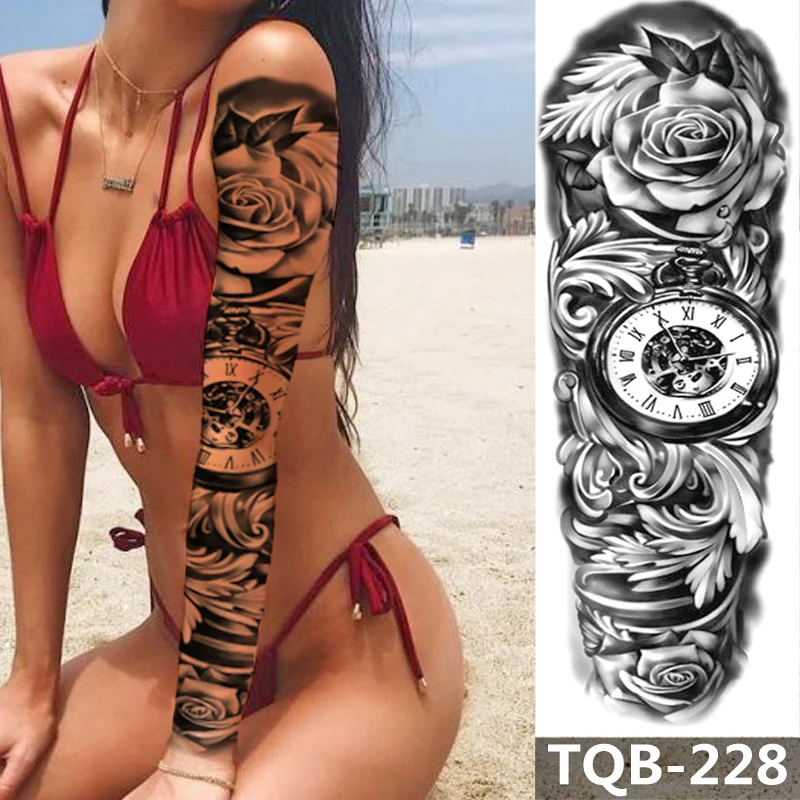 1 Sheets Full Arm Temporary Tattoos Sleeve Stickers, Flower Clock Lion Temporary Tattoo for Men Women Adults Fake Tattoos
1 Sheets Full Arm Temporary Tattoos Sleeve Stickers, Flower Clock Lion Temporary Tattoo for Men Women Adults Fake Tattoos