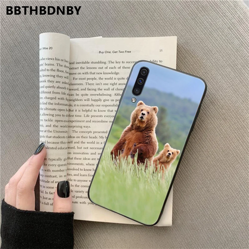 Милый чехол для телефона с мишкой Samsung A20 A30 30s A40 A7 2018 J2 J7 prime J4 Plus S5 Note 9 10 | Мобильные