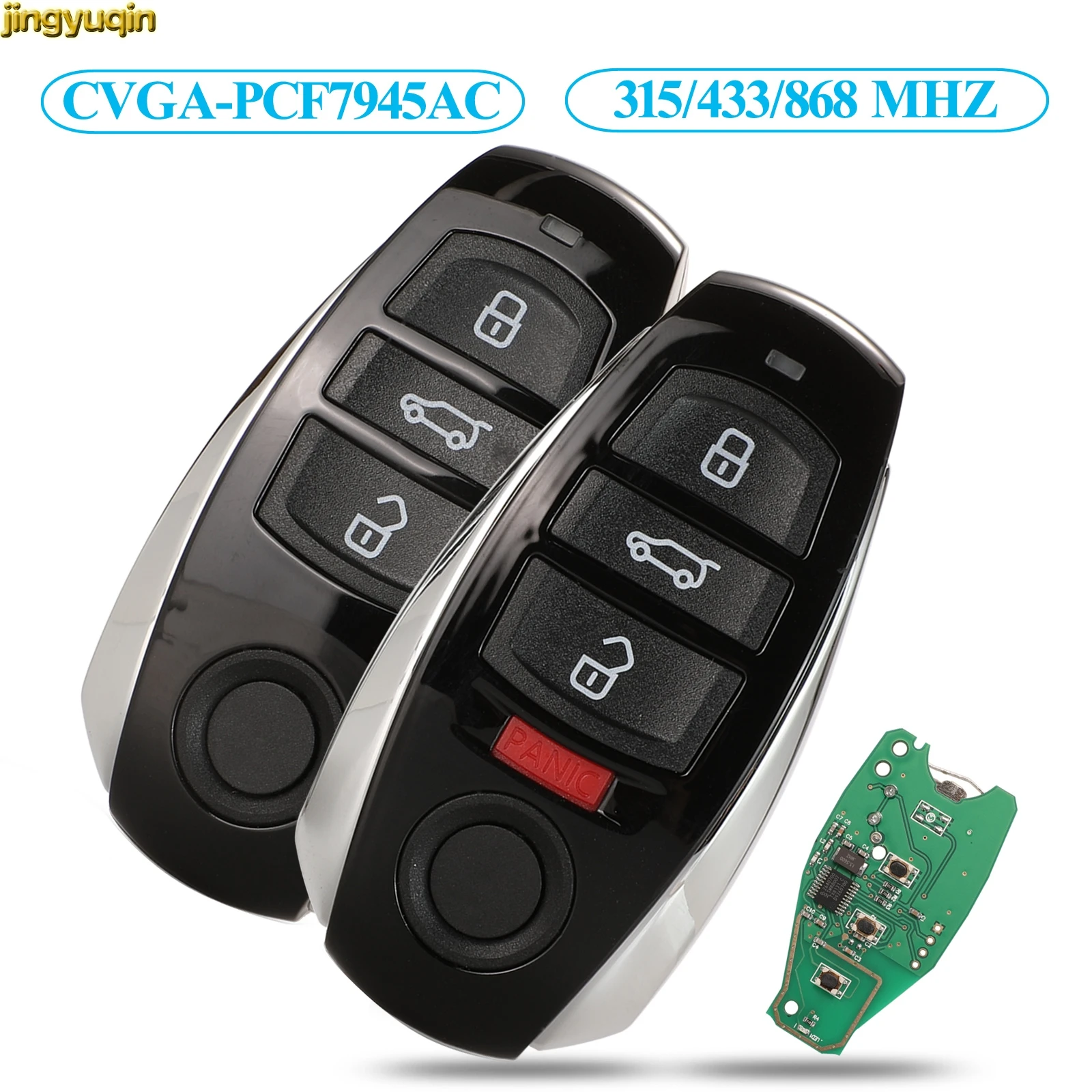 Jingyuqin 5pcs Remote Smart Car Key Control PCF7945AC 315/433/868MHZ For VW Volkswagen Touareg 2010-2014 Hitag CVGA 3/4 Buttons
Jingyuqin 5pcs Remote Smart Car Key Control PCF7945AC 315/433/868MHZ For VW Volkswagen Touareg 2010-2014 Hitag CVGA 3/4 Buttons