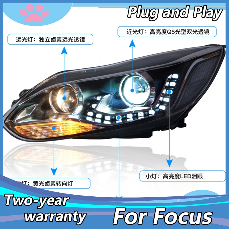 Auto Headlight For Ford FOCUS 3 headlights For focus LED head lamp led DRL front light Bi-Xenon Double Lens xenon HID 
Auto Headlight For Ford FOCUS 3 headlights For focus LED head lamp led DRL front light Bi-Xenon Double Lens xenon HID