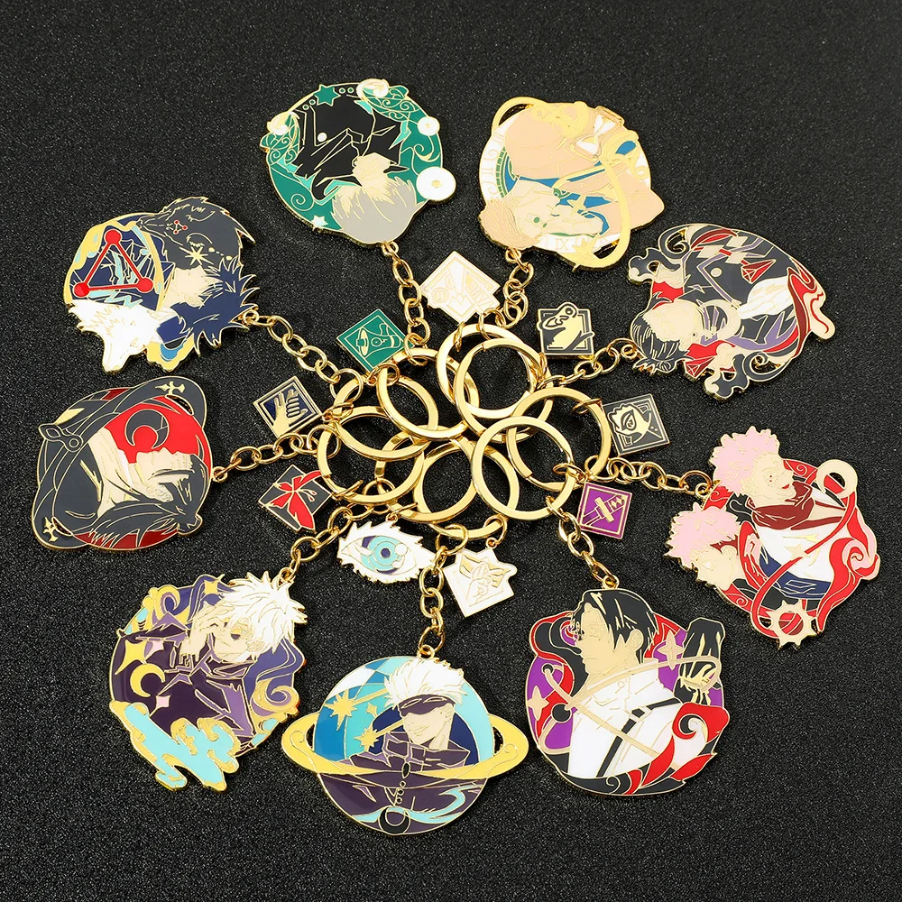 PF769 Japanese Manga jujutsu kaisen figure Pendant Men Car keychain for bags Metal Enamel Woman Keyrings Anime Accessories Gifts
PF769 Japanese Manga jujutsu kaisen figure Pendant Men Car keychain for bags Metal Enamel Woman Keyrings Anime Accessories Gifts