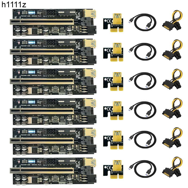 6PCS PCIE Riser for Video Card USB 3.0 Extension Cable Adapter Cabo Riser PCI Express X16 VER009C Riser for Bitcoin Miner Mining
6PCS PCIE Riser for Video Card USB 3.0 Extension Cable Adapter Cabo Riser PCI Express X16 VER009C Riser for Bitcoin Miner Mining