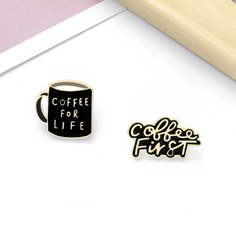 Cartoon creative coffee cup FUELED BY COFFEE modeling metal Brooch clothing bag accessories gifts for friends
Cartoon creative coffee cup FUELED BY COFFEE modeling metal Brooch clothing bag accessories gifts for friends