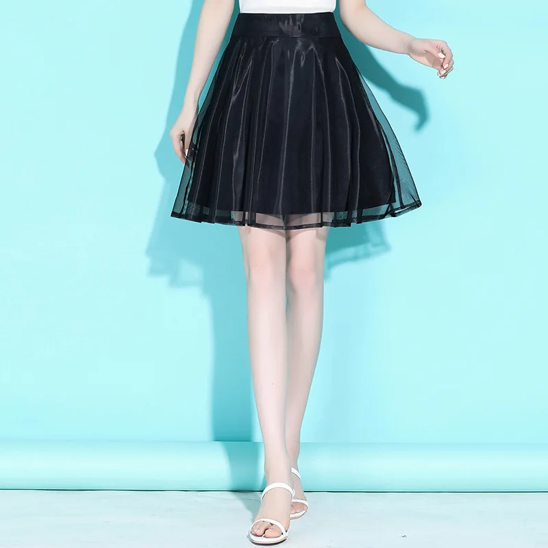 Fashion Elegant Black Mesh Mini Pleated Skirt 2021 Summer Women High Waist Slim Casual woman skirts Short Skirts Female 1092
Fashion Elegant Black Mesh Mini Pleated Skirt 2021 Summer Women High Waist Slim Casual woman skirts Short Skirts Female 1092