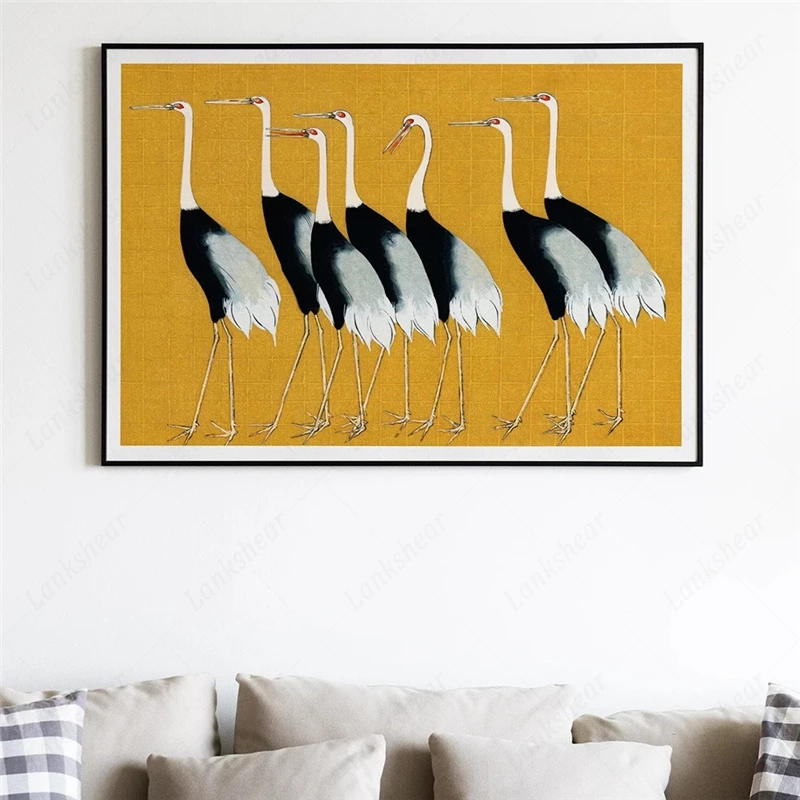 Vintage Japanese Poster Red Crown Seven Cranes Birds Wall Art Modular Hd Print Canvas Painting Famous for Living Room Decoration
Vintage Japanese Poster Red Crown Seven Cranes Birds Wall Art Modular Hd Print Canvas Painting Famous for Living Room Decoration