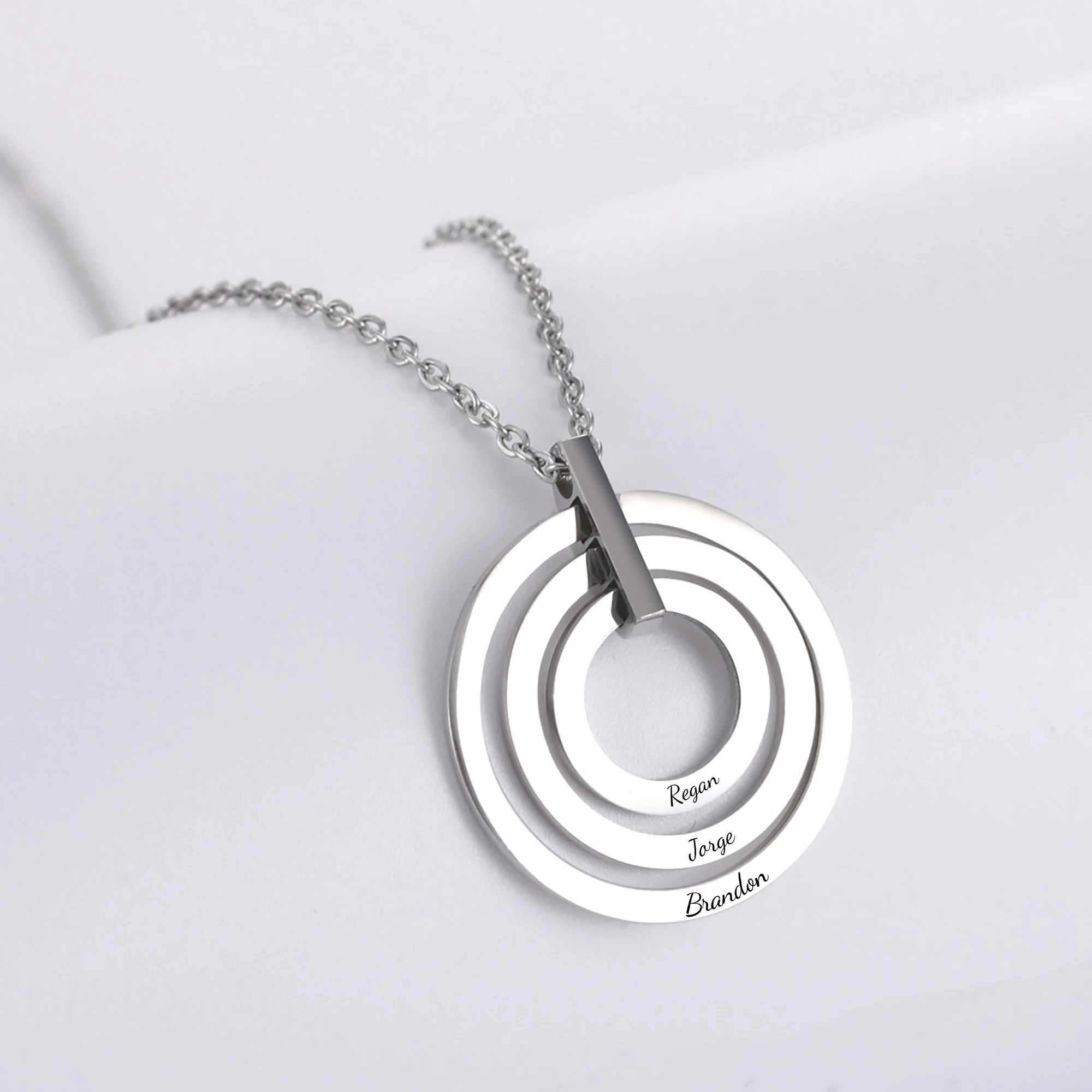 lovty Personalized Necklace with 1-3 Names Custom Engraved Names Round Pendant Stainless Steel Necklaces Anniversary Jewelry
lovty Personalized Necklace with 1-3 Names Custom Engraved Names Round Pendant Stainless Steel Necklaces Anniversary Jewelry