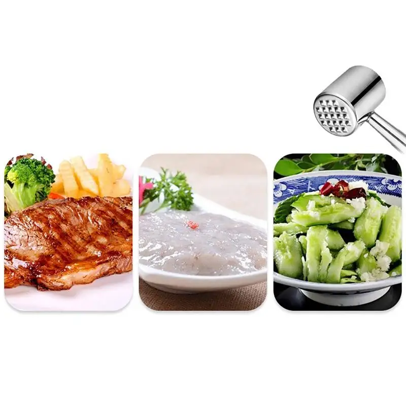1pc Stainless Steel Meat Tenderizer Manual Steak Hammer Meat Mallet For Home Kitchen Meat Tools Accessories
1pc Stainless Steel Meat Tenderizer Manual Steak Hammer Meat Mallet For Home Kitchen Meat Tools Accessories