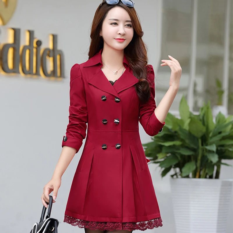 3XL Women Clothes 2020 Trench Coat for Women Streetwear Turn-down Collar Slim Fit Double Breasted Lace Spring Long
3XL Women Clothes 2020 Trench Coat for Women Streetwear Turn-down Collar Slim Fit Double Breasted Lace Spring Long