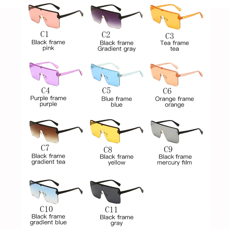 Модные квадратные безрамные градиентные солнцезащитные очки женские розовые