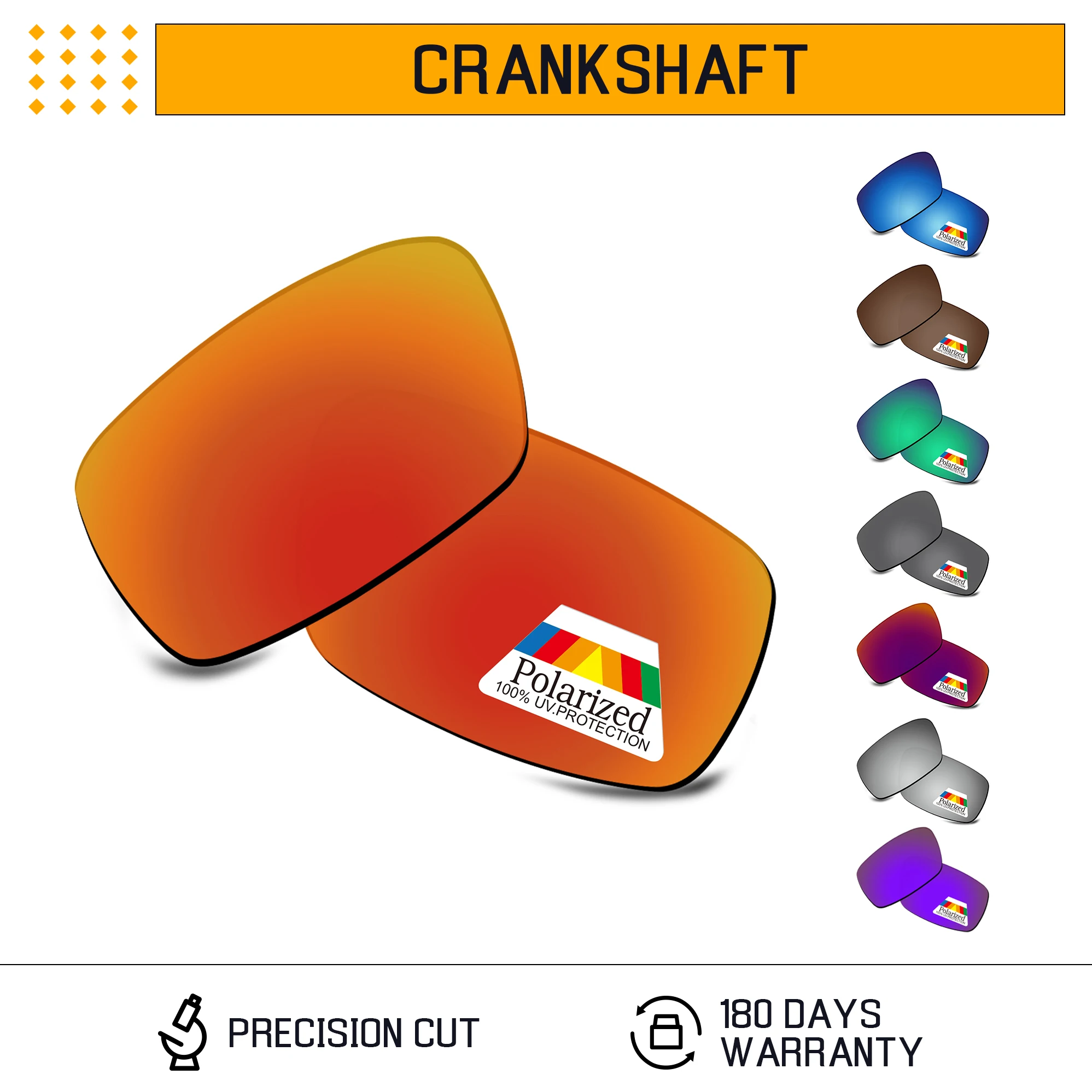 Bwake Polarized Replacement Lenses for-Oakley Crankshaft OO9239 Sunglasses Frame - Multiple Options
Bwake Polarized Replacement Lenses for-Oakley Crankshaft OO9239 Sunglasses Frame - Multiple Options