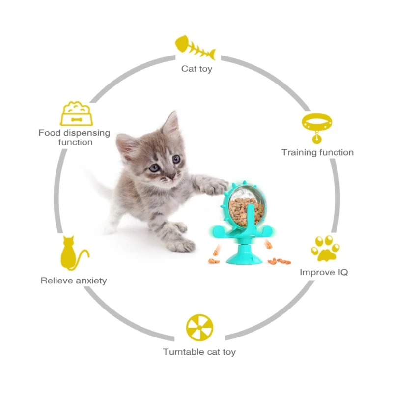 Cat Slow Feeder Windmill Treat Dispensing Dog Puzzle Toys Powerful Suction Cup Pet Treat Toy Puzzle Feeder Turntable Toy LXAC
Cat Slow Feeder Windmill Treat Dispensing Dog Puzzle Toys Powerful Suction Cup Pet Treat Toy Puzzle Feeder Turntable Toy LXAC