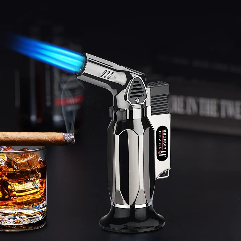 High Capacity Butane Gas Three torch Lighter Metal Jet Lighter kitchen camping BBQ Survival Lighters Gadgets For Men
High Capacity Butane Gas Three torch Lighter Metal Jet Lighter kitchen camping BBQ Survival Lighters Gadgets For Men