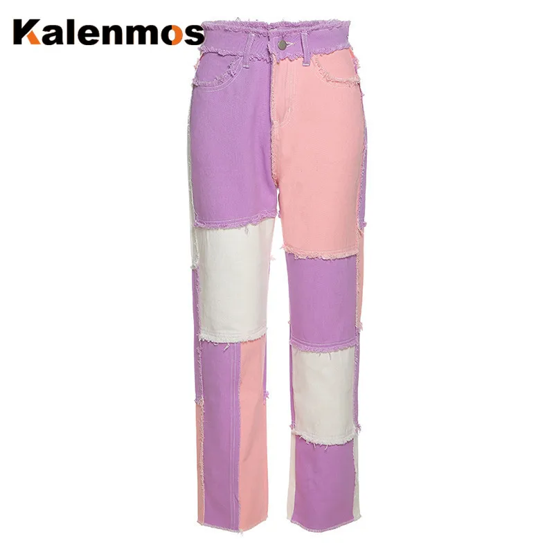Hip Hop Jeans Women Autumn Blue Pink Patchwork Cotton High Waist Hip Hop Straight Ladies Female Denim Sexy Trousers Streetwear
Hip Hop Jeans Women Autumn Blue Pink Patchwork Cotton High Waist Hip Hop Straight Ladies Female Denim Sexy Trousers Streetwear
