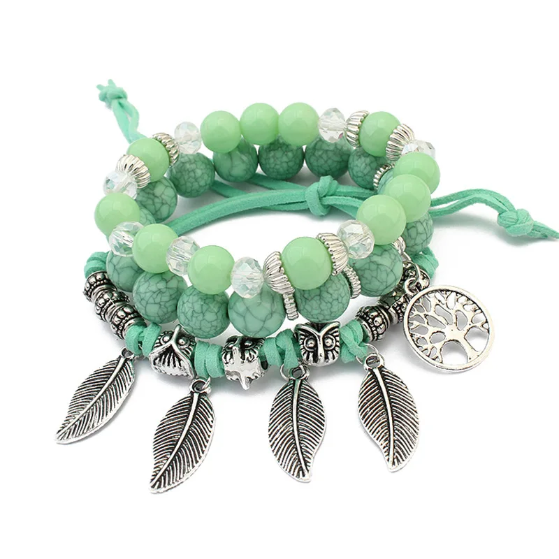 2021 New Fashion Woman Retro Life Tree Leaf Multilayer Handmade Glass Orb Beaded Bracelet Jewelry Party Friends Birthday Gift
2021 New Fashion Woman Retro Life Tree Leaf Multilayer Handmade Glass Orb Beaded Bracelet Jewelry Party Friends Birthday Gift