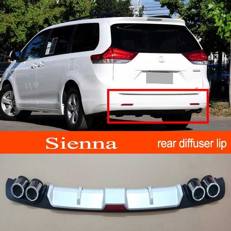Sienna 2011-2016 ABS Plastic Silver / Black Car Rear Bumper Rear Diffuser Spoiler Lip for TOYOTA Sienna 2011-2016 Hatchback
Sienna 2011-2016 ABS Plastic Silver / Black Car Rear Bumper Rear Diffuser Spoiler Lip for TOYOTA Sienna 2011-2016 Hatchback