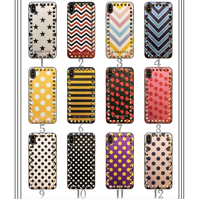 Fashion Pattern Rivet case for iphone 11 11pro 11promax xsmax xr color Wave point Shockproof soft tpu back cover cases for girls
Fashion Pattern Rivet case for iphone 11 11pro 11promax xsmax xr color Wave point Shockproof soft tpu back cover cases for girls