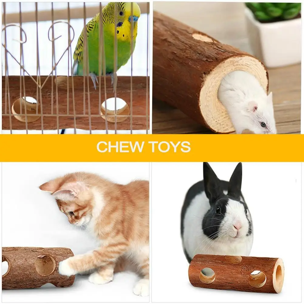 Pet Hamster Mice Gerbils Natural Wood Tunnel Tube Bird Cat Rabbit Playing Toy Small Animal Products Supplies Tools 
Pet Hamster Mice Gerbils Natural Wood Tunnel Tube Bird Cat Rabbit Playing Toy Small Animal Products Supplies Tools