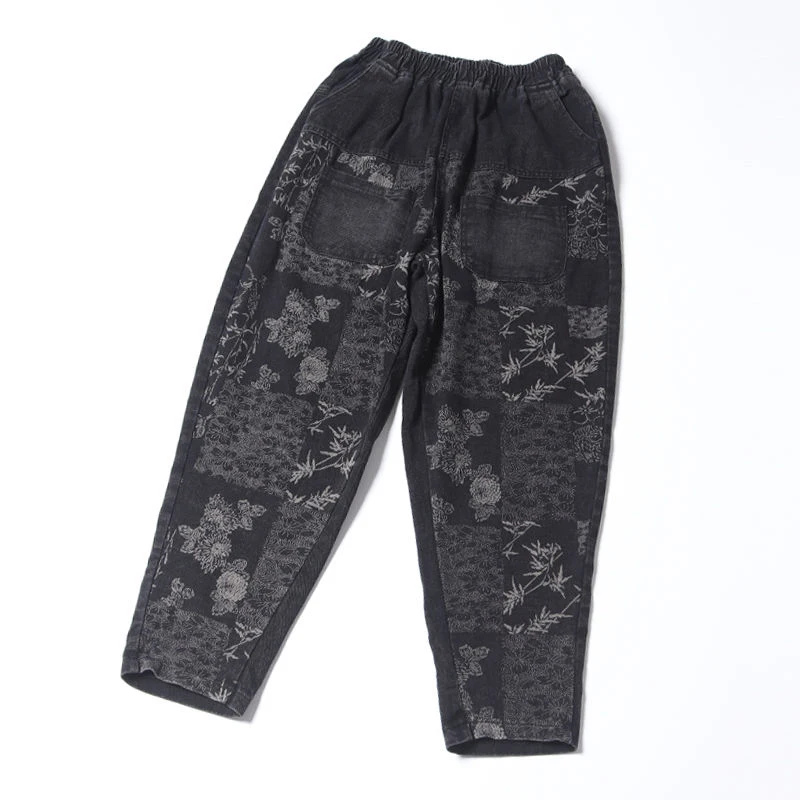 Autumn New Fashion Women Elastic Waist Loose Jeans Vintage Print Cotton Denim Harem Pants Plus Size Casual Jeans
Autumn New Fashion Women Elastic Waist Loose Jeans Vintage Print Cotton Denim Harem Pants Plus Size Casual Jeans