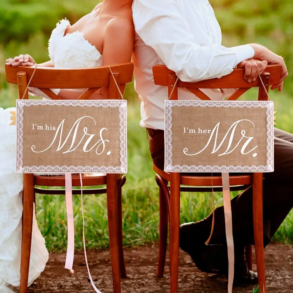 Mr Mrs Burlap Chair Banner Rustic Vintage Wedding Party Decor Weeding Decor for Weddings Groom Bride To Be Event Party Supplies
Mr Mrs Burlap Chair Banner Rustic Vintage Wedding Party Decor Weeding Decor for Weddings Groom Bride To Be Event Party Supplies